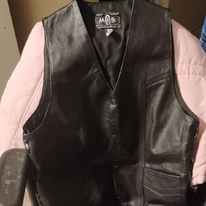 Black Leather Vest
